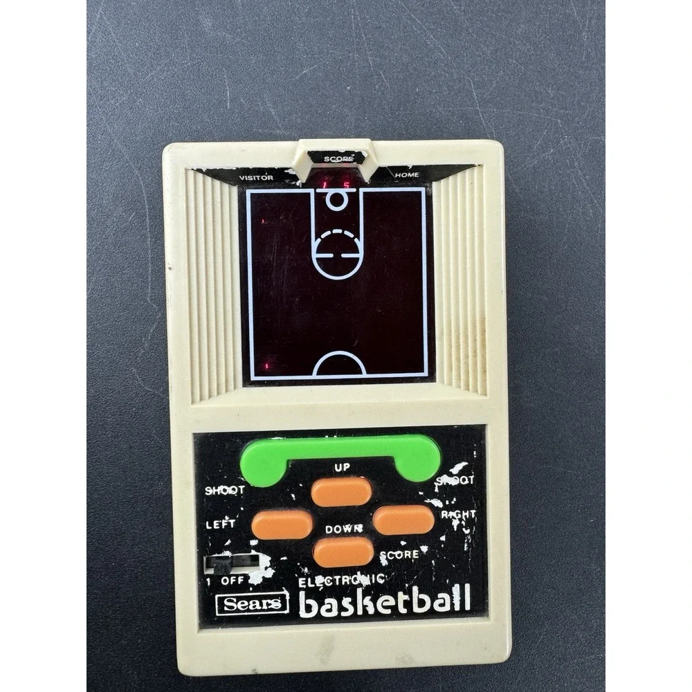 Vintage Sears Electronic Basketball Handheld Game Retro Portable LCD Toy‎